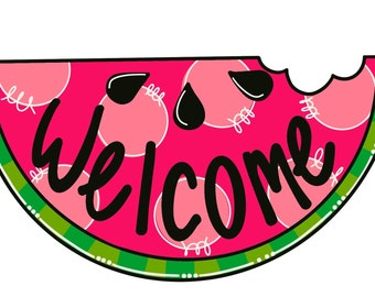 SJABLOON Watermeloen Welkom Deur Hanger Sjabloon, Zomer Deur Hanger Sjabloon, Doorhanger Sjabloon, DIY Deur Hanger, Welkom Deur Hanger