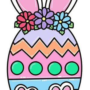 TEMPLATE Bunny Egg Door Hanger Template, Door Hanger, Door Hanger Template, Easter Door Hanger Template, DIY
