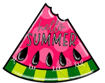 SJABLOON Watermeloen Slice Deur Hanger Sjabloon, Zomer Deur Hanger Sjabloon, Doorhanger Sjabloon, DIY Deur Hanger, Hallo Zomer Deur Hanger
