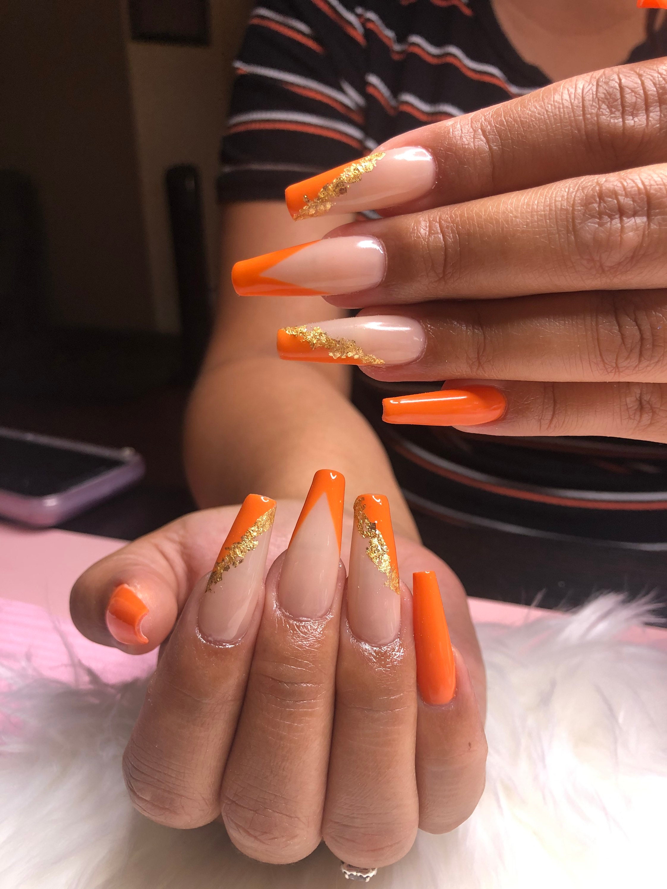 50+ Perfect Orange Tip Nail Designs That Are Really Trendy