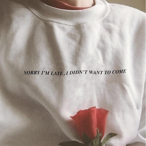 Przepraszam za spóźnienie, nie chciałem przyjść T-shirt