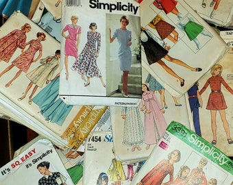 64 patrones vintage: McCalls/Simplicity/Vogue/Butterick•Usado
