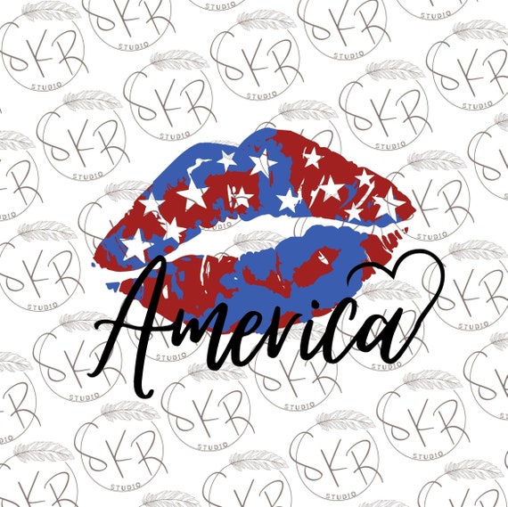 Débardeur Femme USA Avec Motif Drapeau Américain Et Lèvres - Léger, Pour Le 4 Juillet Ou Fierté Américaine