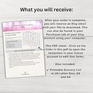 Editable Master Grocery List Printable, Colorful Grocery Shopping List, Pantry Checklist, Pre-filled Grocery Tracker Template, Homeware image 8
