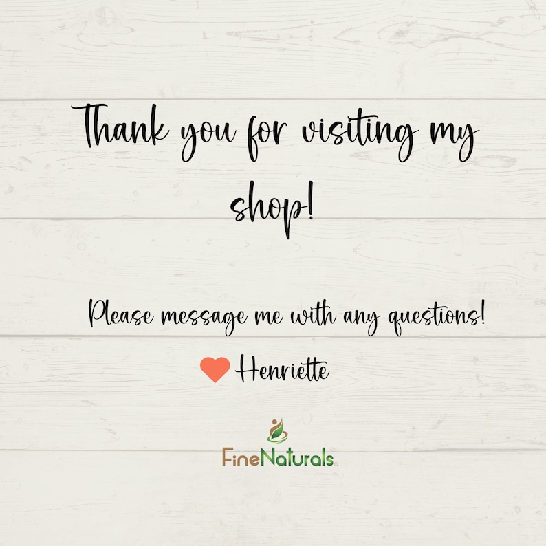 May include: Thank you for visiting my shop! Please message me with any questions! Henriette Fine Naturals.