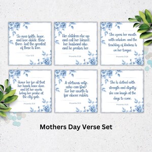 Moederdagkaart bijbelvers, bloemen Moederdag schriftkaart afdrukbaar, bijbelvers voor moeder, christelijke vrouw cadeaulabel, religieuze moeder cadeau