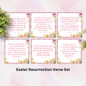 Oster-Verskarten-Set, Osterbibel-Verskarten zum Ausdrucken, Auferstehungsverse, christliche Ostertags, Karwoche Ostersonntag Karten DIY Geschenk
