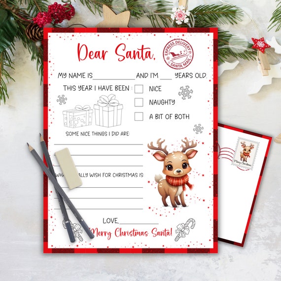 Letter to Santa Printable Dear Santa Letter Easy to Print Letter