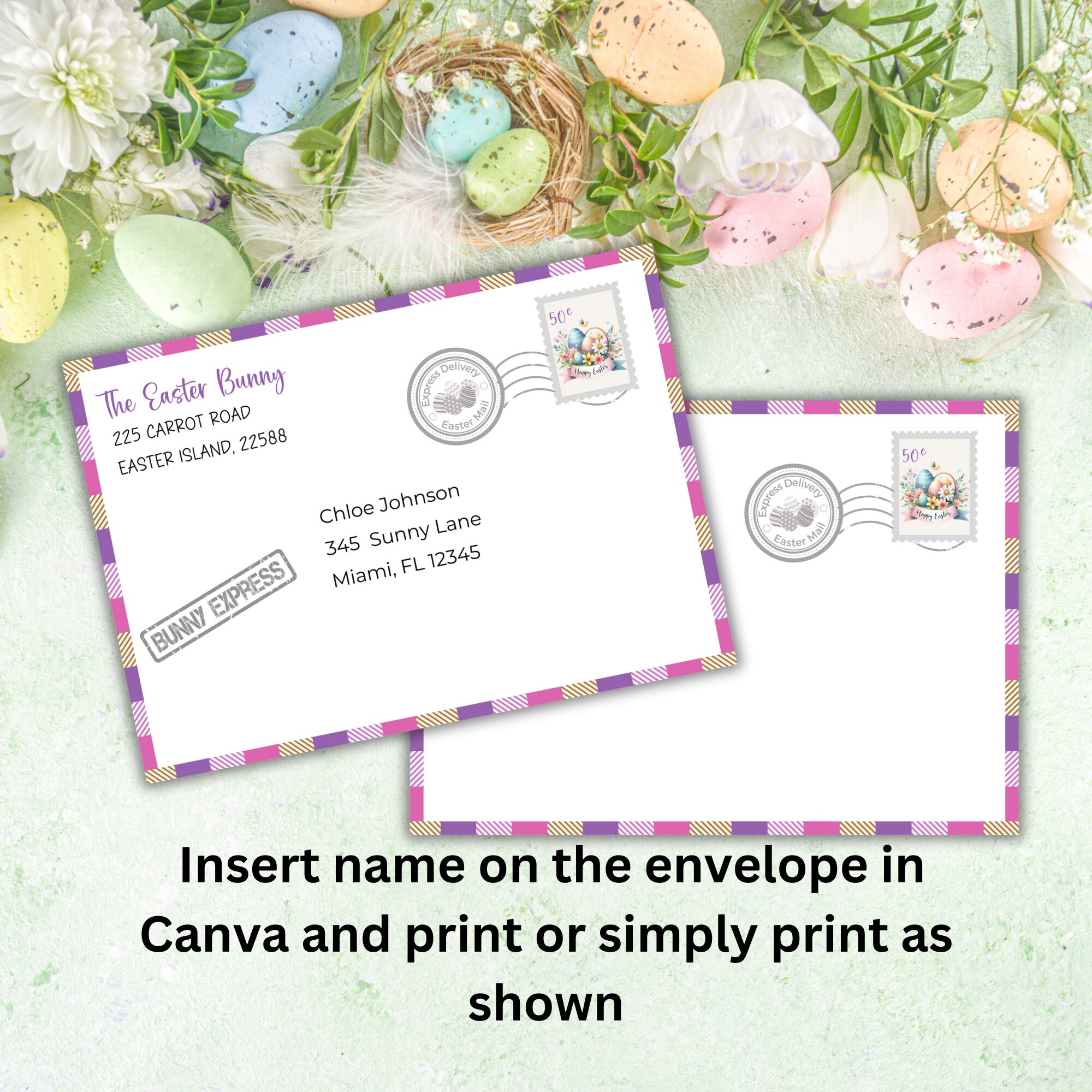 Easter Bunny Letter to Child Printable Easter Bunny Letter Template ...