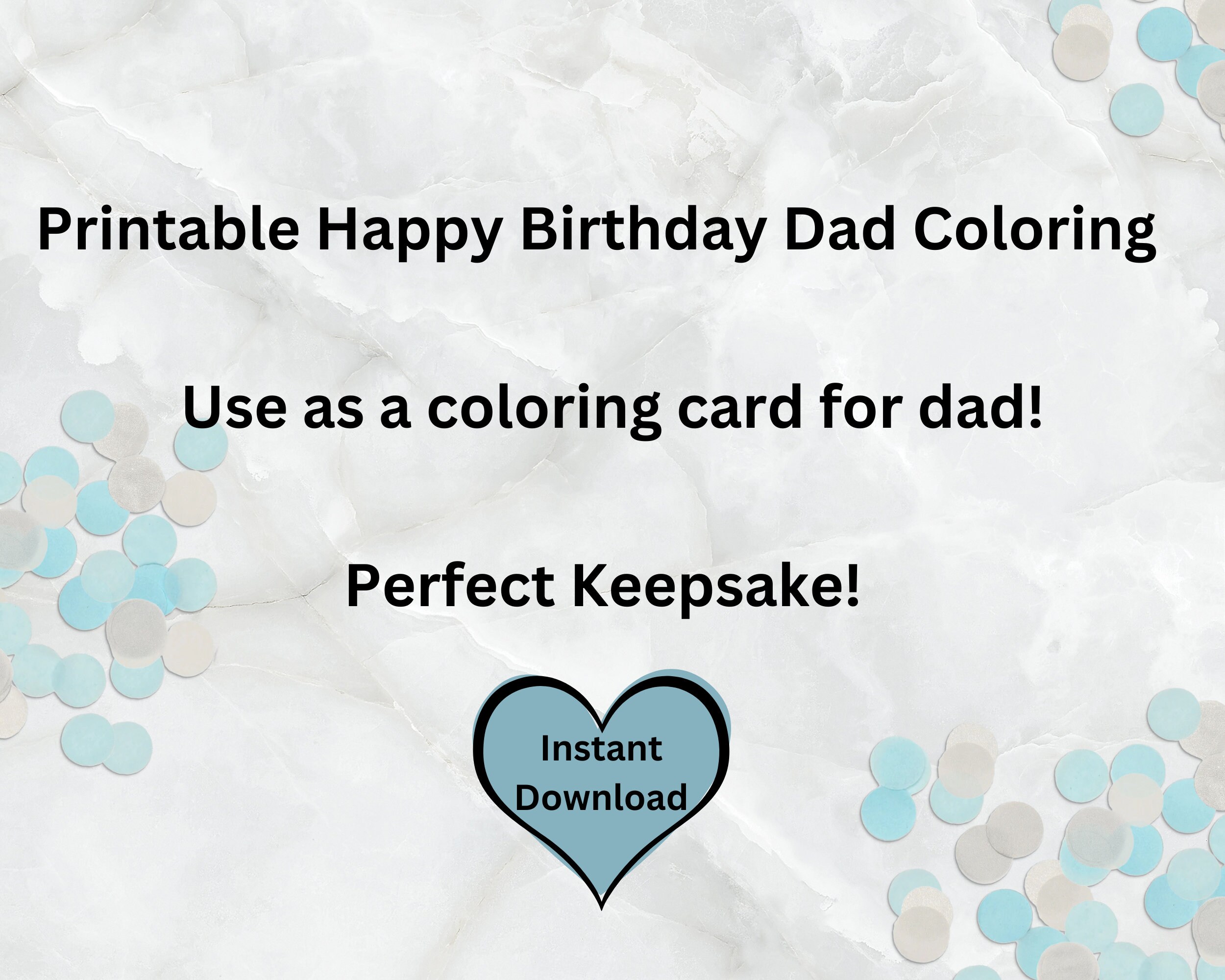 Printable Happy Birthday Dad Coloring Page, What I Love About Dad ...