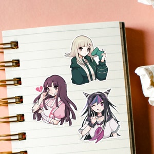 Danganronpa 2 Girls (Chiaki, Ibuki, Mikan) Anime Stickers