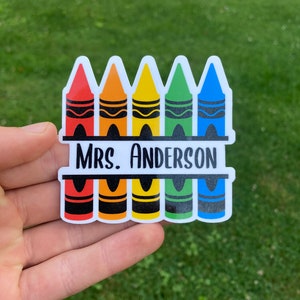 Custom Teacher Sticker, Kindergarten Teacher Sticker, Elementary Teacher Sticker, Colorful Teacher Sticker, Teacher Water Bottle Sticker