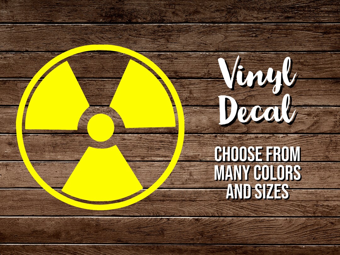 thumbnail image 2 of Radioactive Symbol Vinyl Decal – Radiation Danger Warning Sticker, Die Cut, By Mana Decals 2 of 6