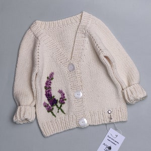 Knitting merino jacket for a child, knitting for a girl, clothes for a girl