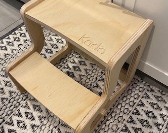 Children’s Personalized Two Step Stool and Desk