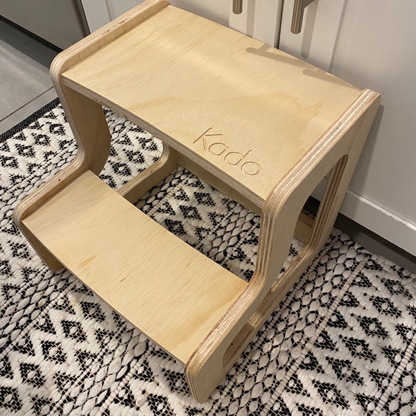 Children’s Personalized Two Step Stool and Desk