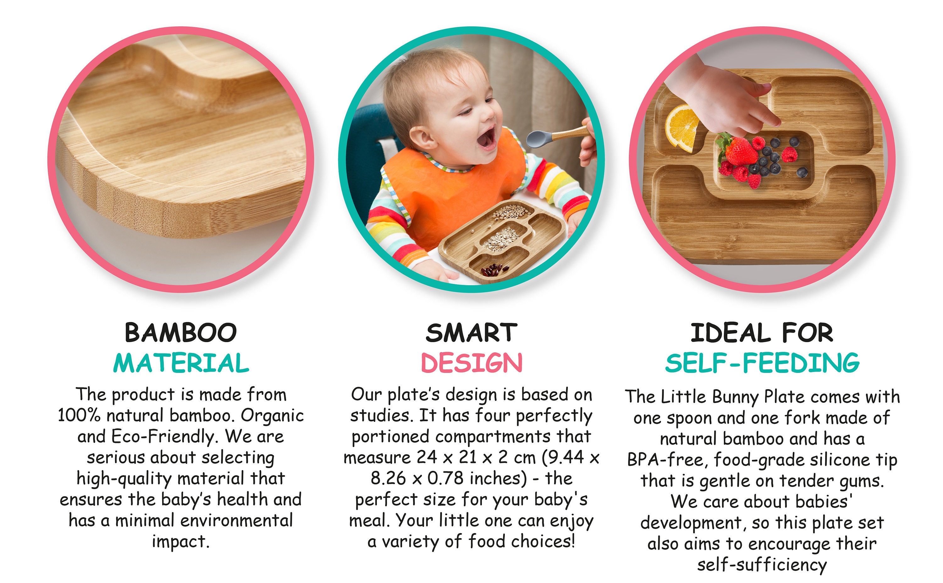 Personalisiertes Bambus Kindergeschirr: Teller, Schssel & Besteck fr  Kinder - Etsy sterreich