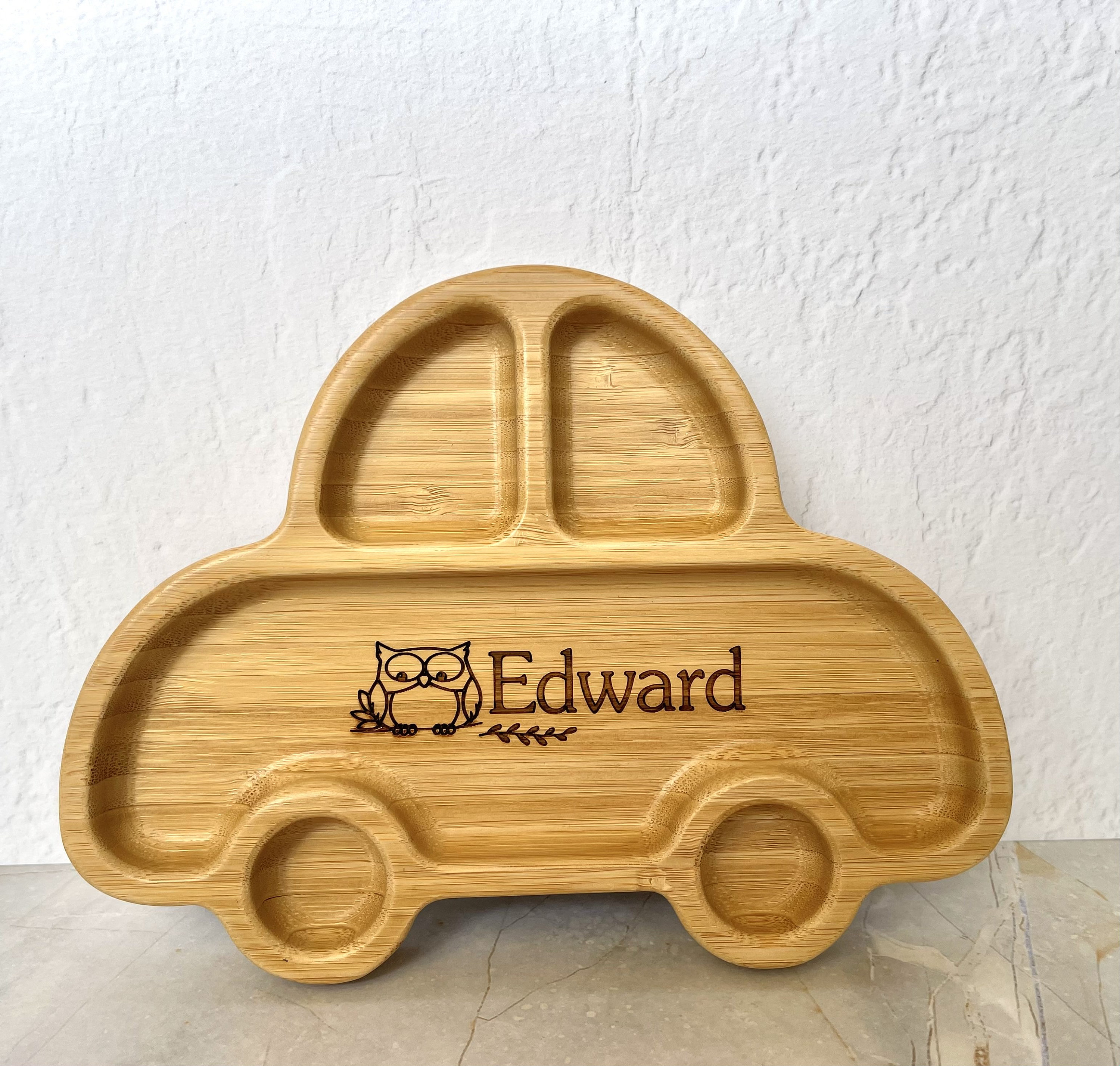 Personalisiertes Bambus Kindergeschirr: Teller, Schssel & Lffel - Etsy.de