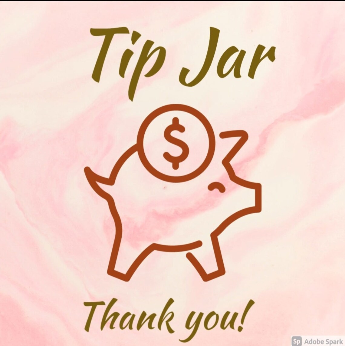 Tip Jar Thank You Etsy