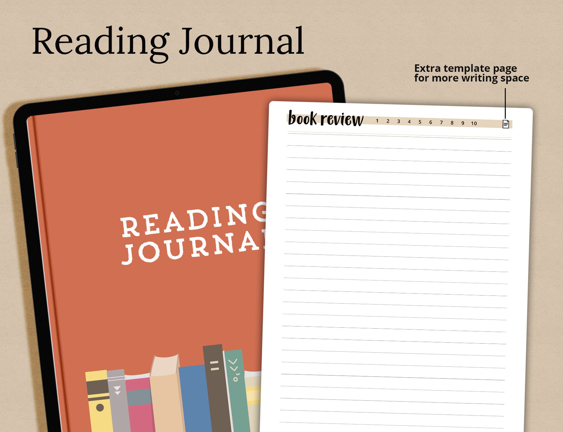 Digital Reading Journal Etsy