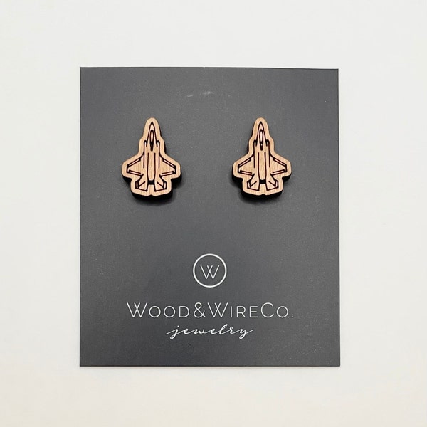 F-35 Jet Plane Earrings