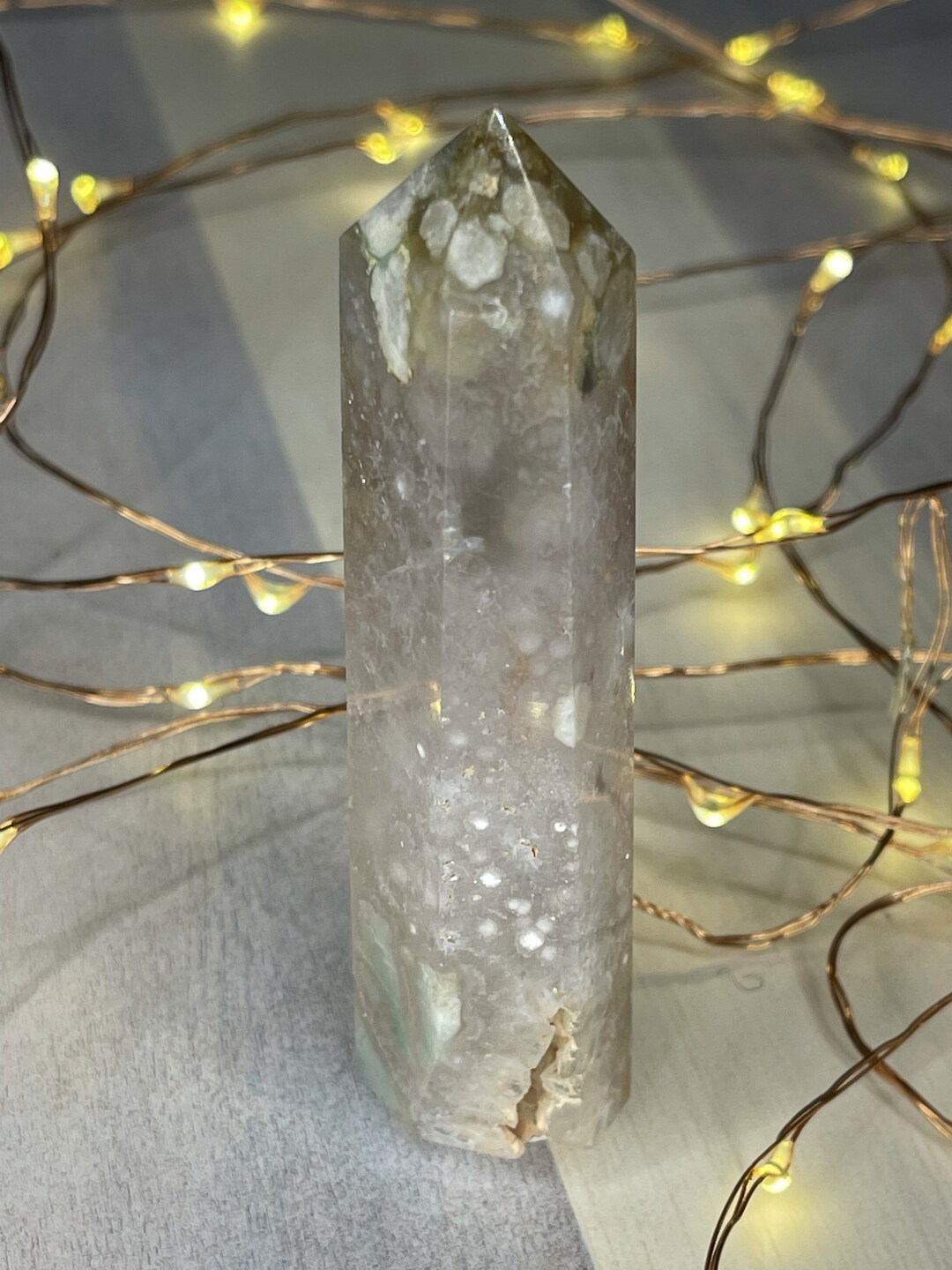 モスアゲート　タワー　ポイント　ドゥルージ　天然石 ドゥルージー アゲート / タワー ポイント | ariife.公式