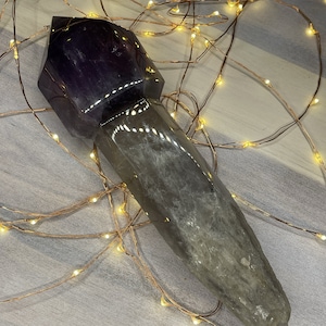 HIGH QUALITY AMETHYST hecate torch wand 21.5x6.5x4cm 656g 23.1oz