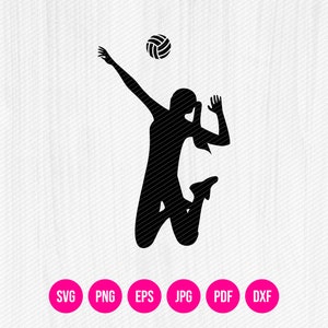 Volleyball Player Svg, Dxf, Eps, Ai, Cdr Vector Files for Silhouette, Cricut, Cutting Plotter, Png file
