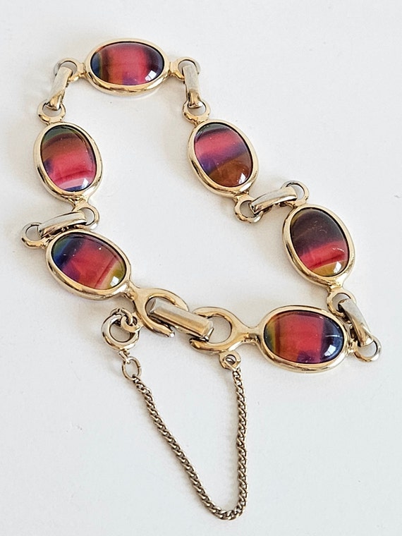 1960's SARAH COV Harmony Bracelet, Rainbow/Waterm… - image 3