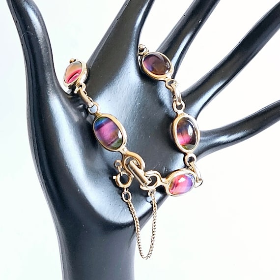1960's SARAH COV Harmony Bracelet, Rainbow/Waterm… - image 4