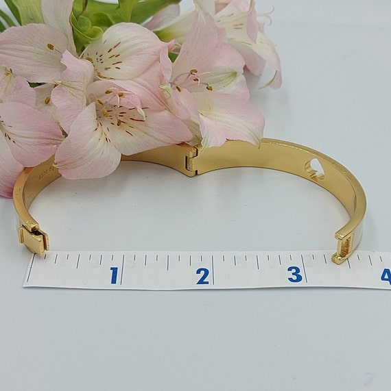 Vintage Iconic Kate Spade Gold Plated, Cream Tone… - image 9