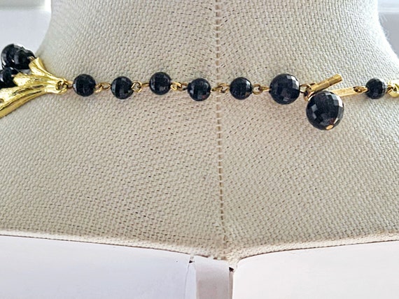 Vintage W GERMANY Black Multifaceted Resin Beads,… - image 8