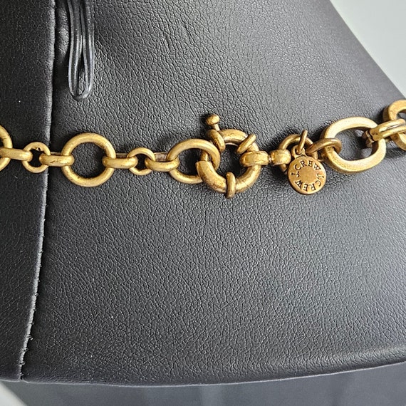 Vintage J. Crew Crystal Rhinestone Brass Necklace… - image 4