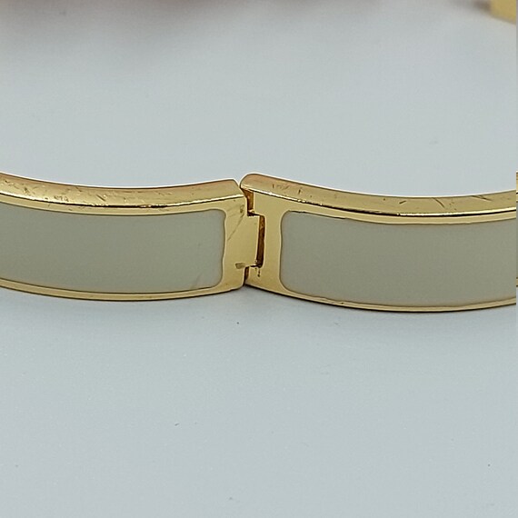 Vintage Iconic Kate Spade Gold Plated, Cream Tone… - image 7