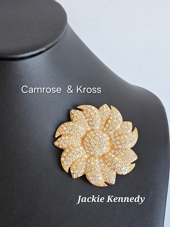 Camrose & Kross JBK Gold Tone Sunflower Brooch, Pa