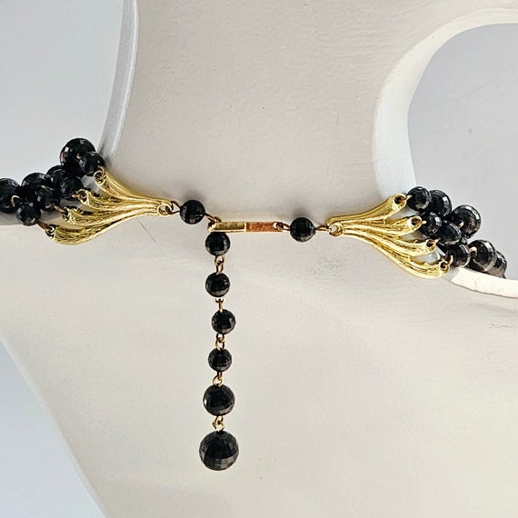 Vintage W GERMANY Black Multifaceted Resin Beads,… - image 4