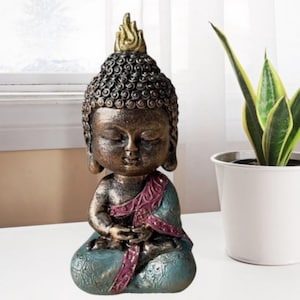 Zen Baby Buddha Figurine in Meditation