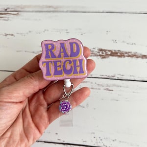 Cute RAD TECH badge reel