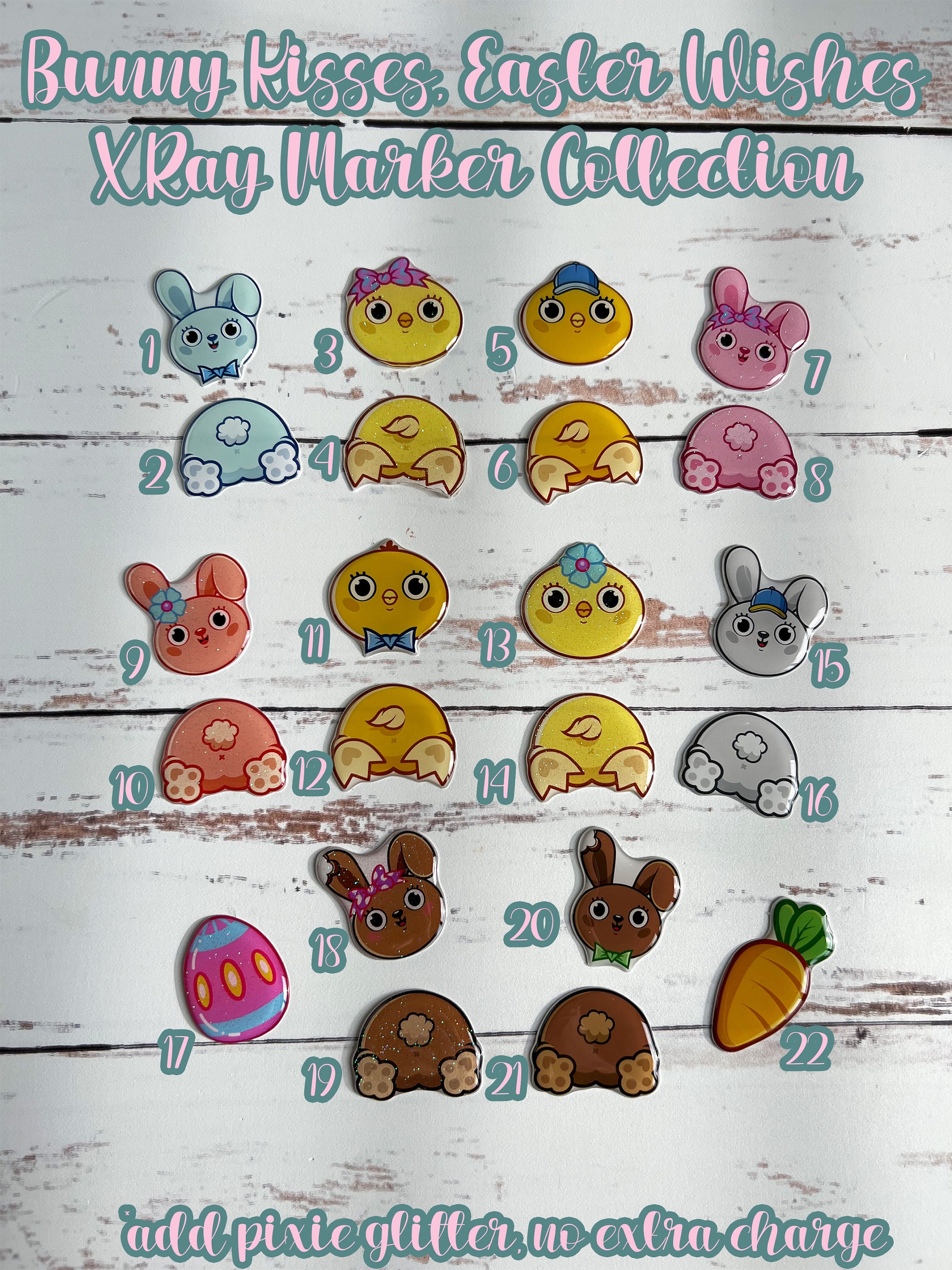 Bunny Kisses, Easter Wishes X-ray Marker Collection - Etsy