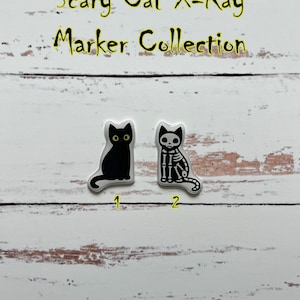 Coleção de marcadores de raio-X para gatos assustadores