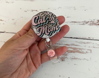 Carrete de insignias de mamá gata linda