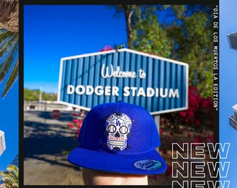 Dodgers Dia De Los Muertos Leather Patch Hat