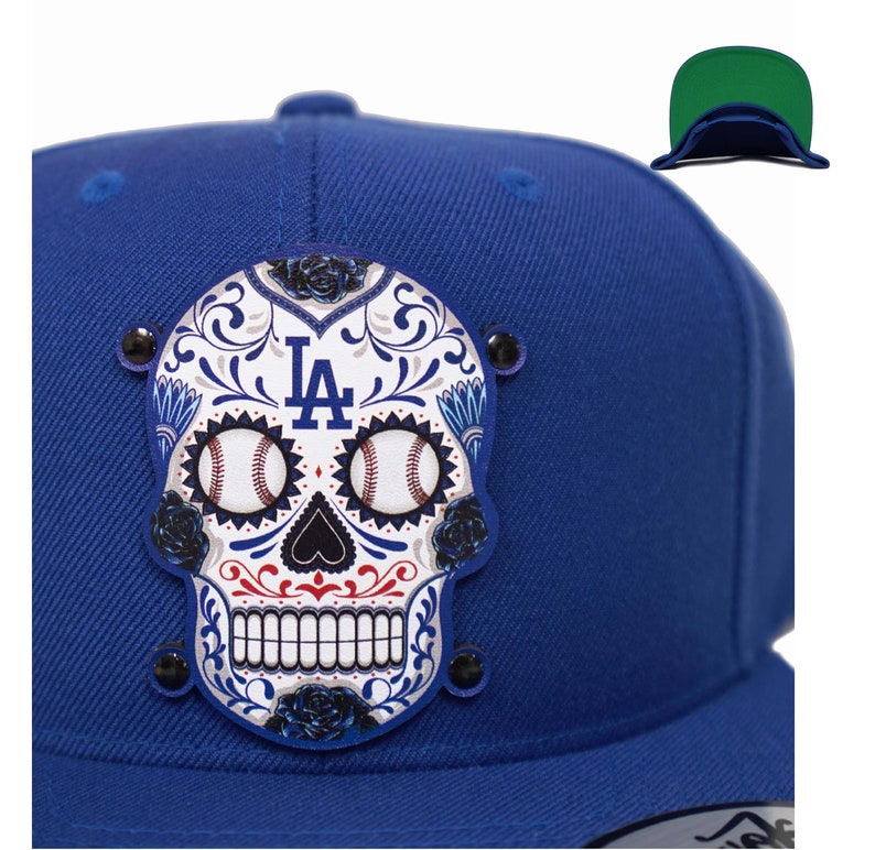 Dodgers Dia De Los Muertos Leather Patch Hat Etsy