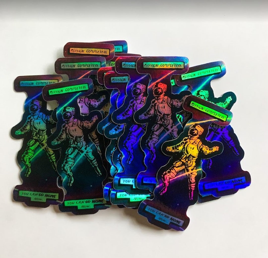 Holographic Astronaut Sticker - Etsy