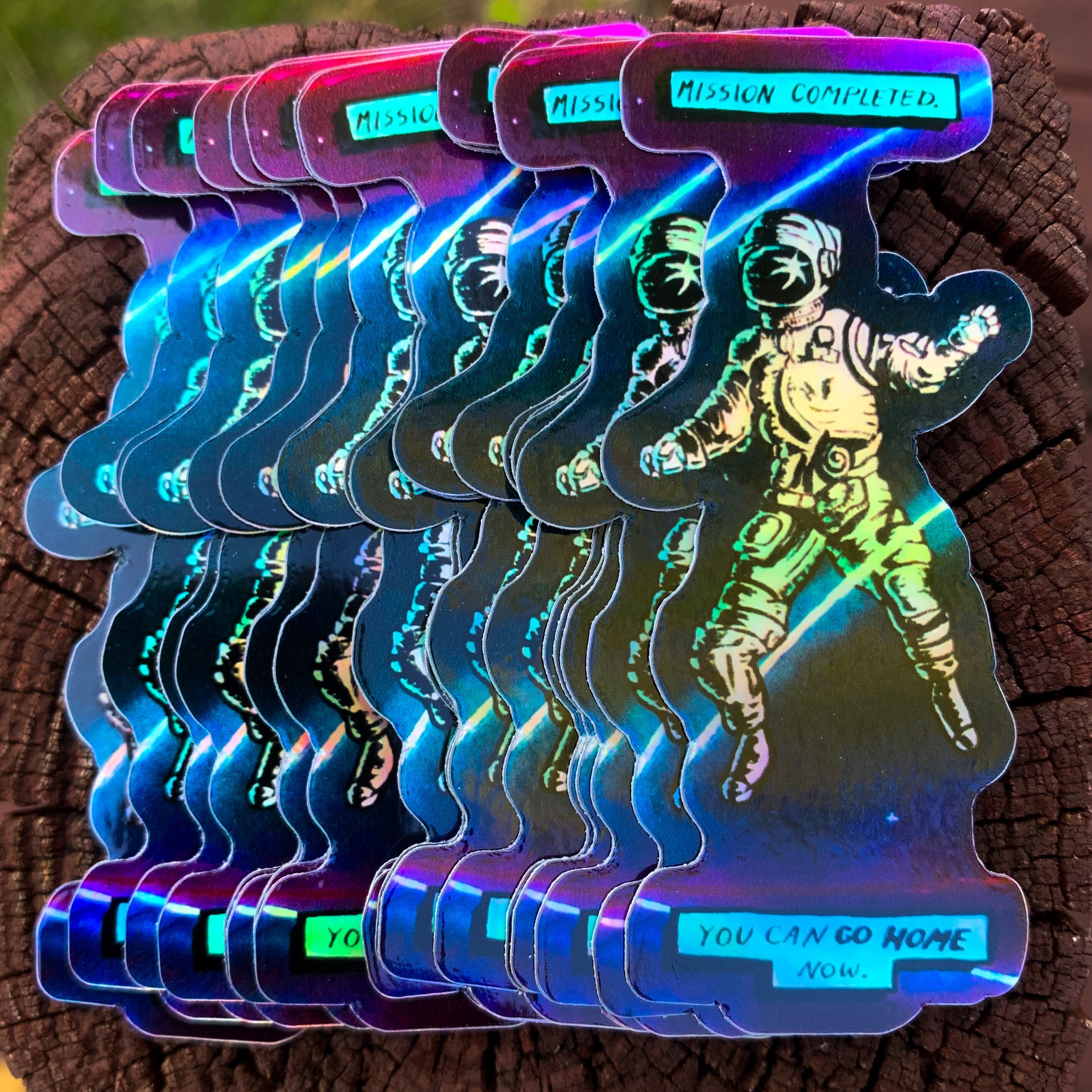 Holographic Astronaut Sticker - Etsy