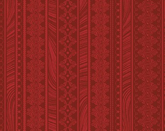 MAGNIFICANT BLOOM   06786-10    Nouveau Stripe Red