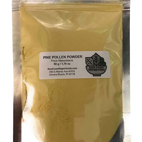 Pine Pollen Powder Wild Harvested - Cracked Cell Wall from East Coast Superfoods 50 g / 1.76 oz