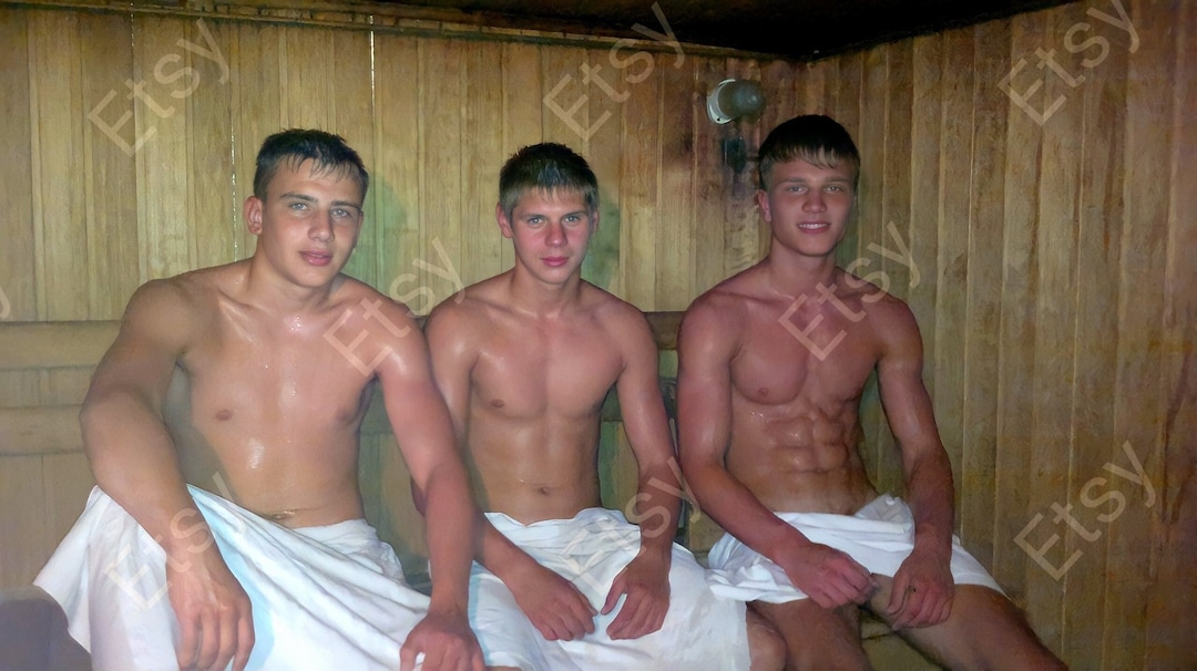 Handsome Russian Guys in the Sauna Vintage Photo 1990s Photo - Etsy