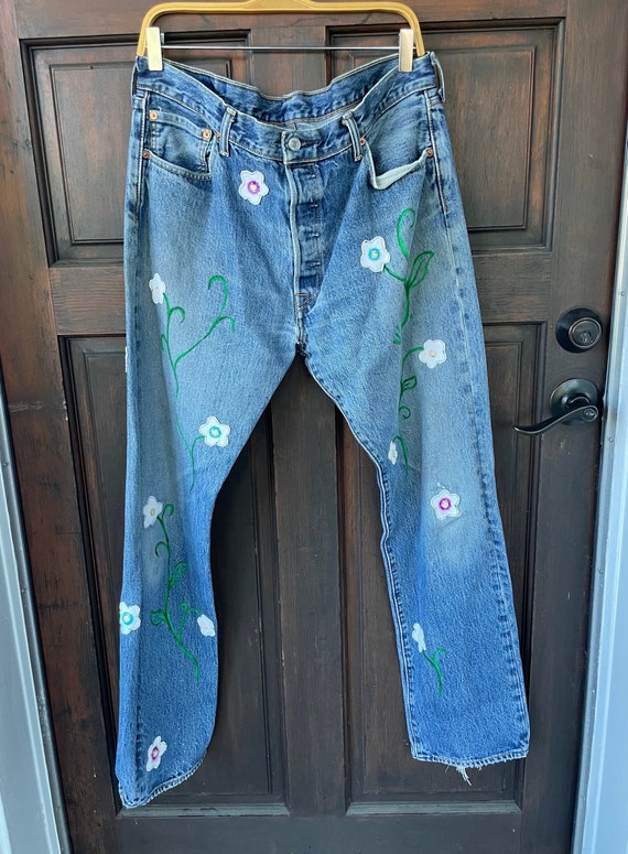 1990s Levi’s with flower patches