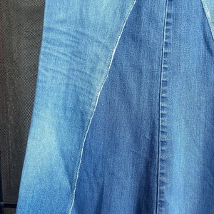 Remade Vintage Denim Maxi Skirt size 27/28 - Etsy